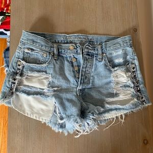 amerjcan eagle high waisted festival shorts